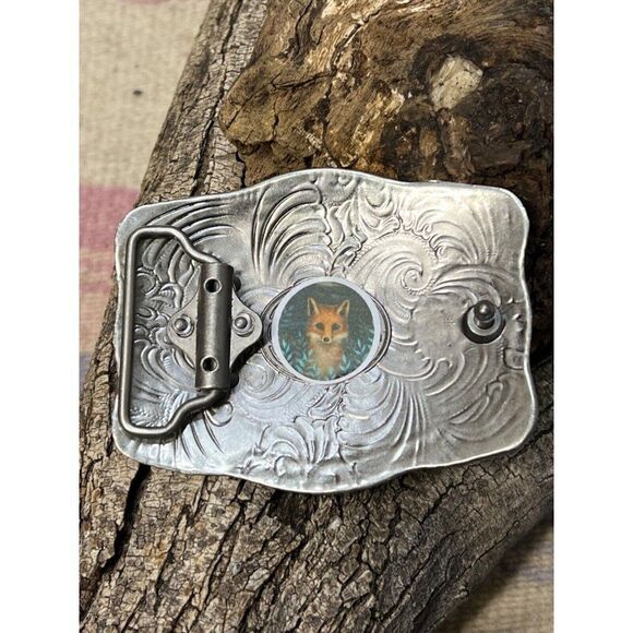 Aztec BUFFALO CONCHO WESTERN SILVER BELT ADJUSTABLE BUCKLE MEN WOMEN Large - Picture 6 of 7